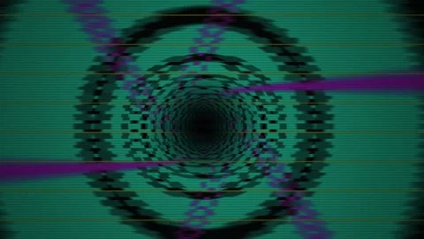 Geometric Pattern with Concentric Circles. Stock Footage 334522769