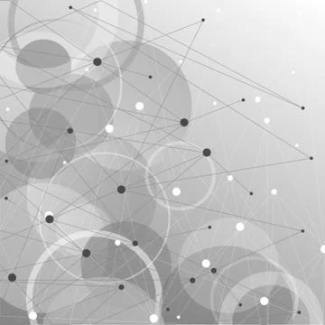 Geometric pattern with connected lines and dots Stock Illustration