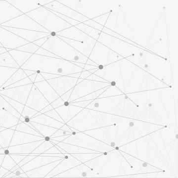 Geometric pattern with connected lines and dots Illustrazione stock