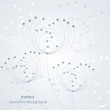 Geometric pattern with connected lines and dots Illustrazione stock