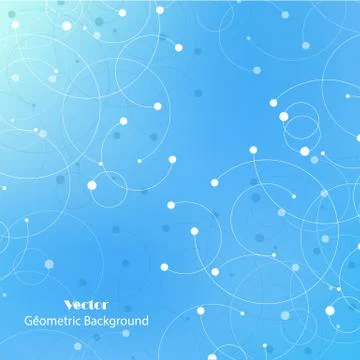 Geometric pattern with connected lines and dots Stock Illustration