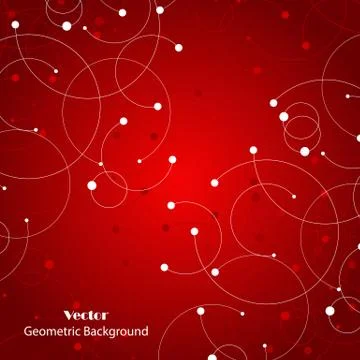 Geometric pattern with connected lines and dots Stockillustratie