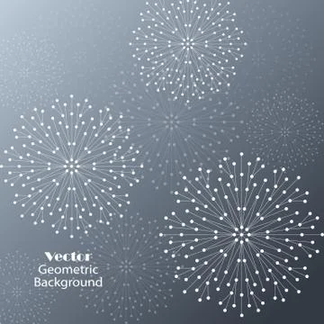 Geometric pattern with connected lines and dots Illustrazione stock