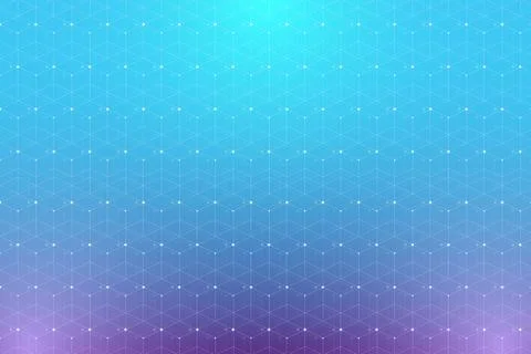 Geometric pattern with connected lines and dots. Graphic background connectivity イラスト素材