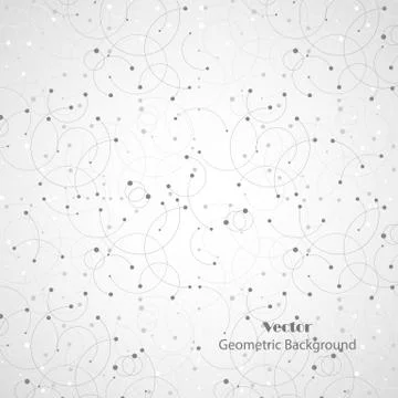 Geometric pattern with connected lines and dots Stock Illustration