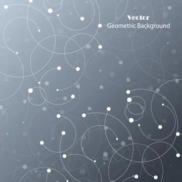 Geometric pattern with connected lines and dots Stockillustratie