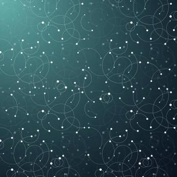 Geometric pattern with connected lines and dots Stock Illustration