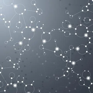 Geometric pattern with connected lines and dots Stockillustratie