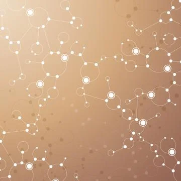 Geometric pattern with connected lines and dots Stockillustratie