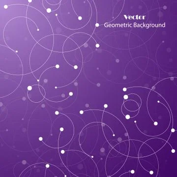 Geometric pattern with connected lines and dots Illustrazione stock