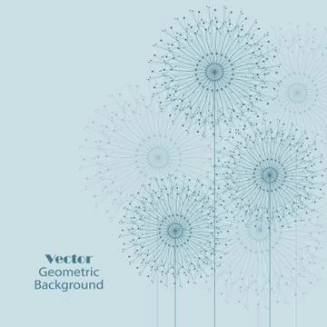 Geometric pattern with connected lines and dots Illustrazione stock