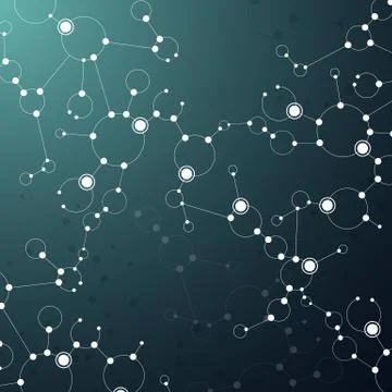 Geometric pattern with connected lines and dots Illustrazione stock