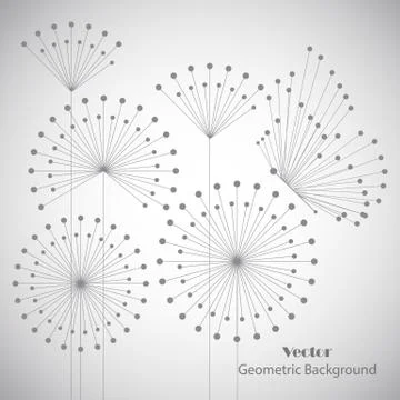 Geometric pattern with connected lines and dots Illustrazione stock