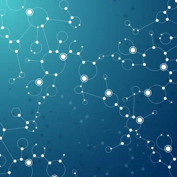 Geometric pattern with connected lines and dots Illustrazione stock