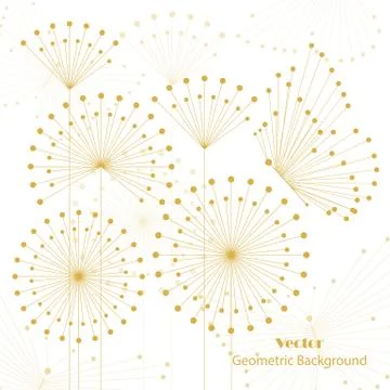 Geometric pattern with connected lines and dots Stock Illustration