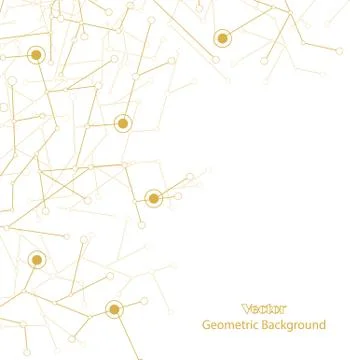 Geometric pattern with connected lines and dots Illustrazione stock