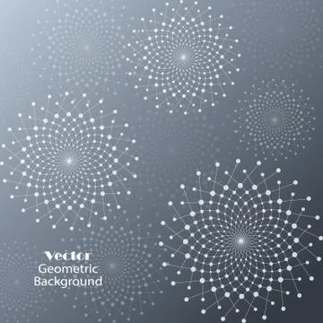 Geometric pattern with connected lines and dots. Stock Illustration