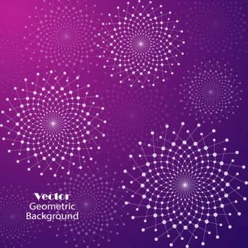 Geometric pattern with connected lines and dots. Illustrazione stock