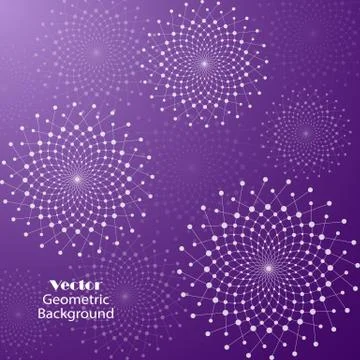 Geometric pattern with connected lines and dots. Illustrazione stock