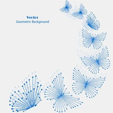 Geometric pattern with connected lines and dots. イラスト素材