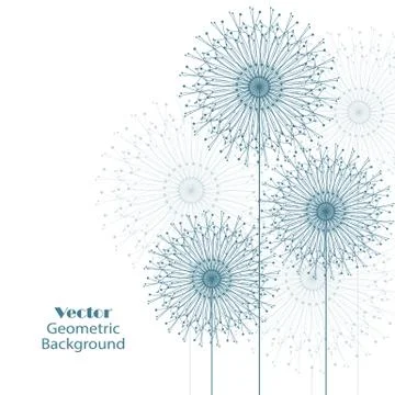 Geometric pattern with connected lines and dots. Illustrazione stock