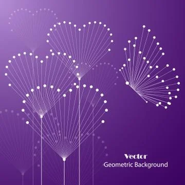 Geometric pattern with connected lines and dots. Stockillustratie