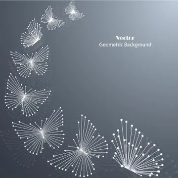 Geometric pattern with connected lines and dots. Illustrazione stock