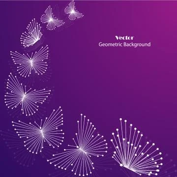 Geometric pattern with connected lines and dots. Stock Illustration