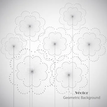 Geometric pattern with connected lines and dots. Illustrazione stock