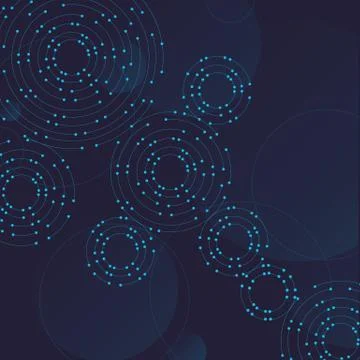 Geometric pattern with connected lines and dots. Stock Illustration