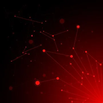 Geometric pattern with connected lines and dots. Stock Illustration