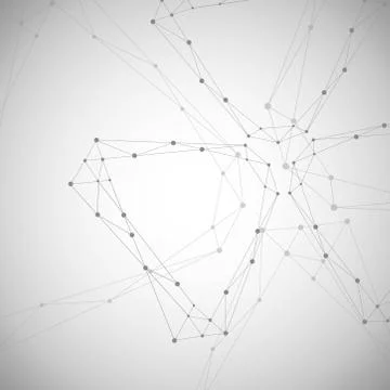 Geometric pattern with connected lines and dots. Vector illustration Stock Illustration