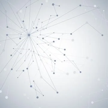 Geometric pattern with connected lines and dots. Vector illustration Stock Illustration