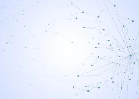 Geometric pattern with connected lines and dots. Vector illustration Stock Illustration