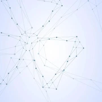 Geometric pattern with connected lines and dots. 스톡 일러스트