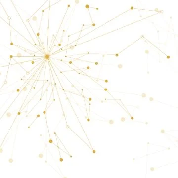 Geometric pattern with connected lines and dots Stock Illustration