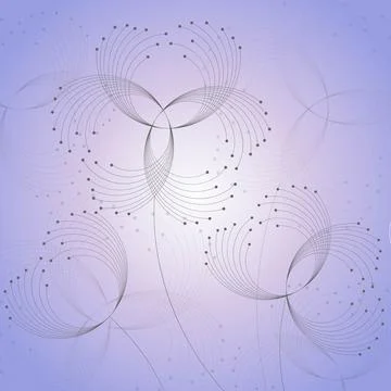 Geometric pattern with connected lines and dots. Stock Illustration