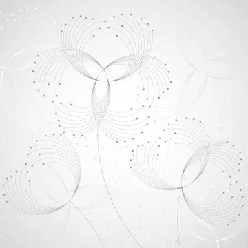 Geometric pattern with connected lines and dots. Stock Illustration