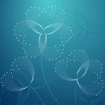 Geometric pattern with connected lines and dots. Illustrazione stock