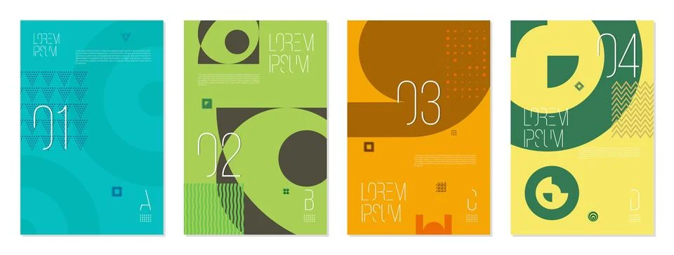 Geometric pattern cover background abstract design. blank flyer Stock-Illustration