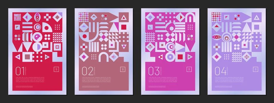 Geometric pattern cover background abstract design. vintage retro Stock Illustration