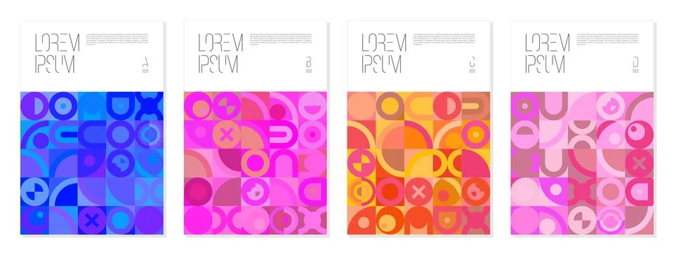 Geometric pattern cover background abstract design. retro shape イラスト素材