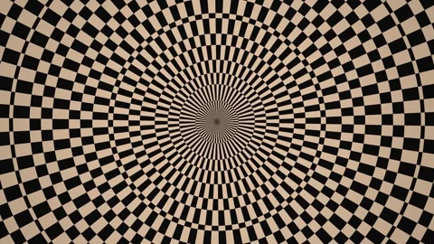 Geometric pattern creating an optical illusion on a black Stock Footage 339493435