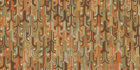 Geometric pattern with curve shape retro style Stock Illustration