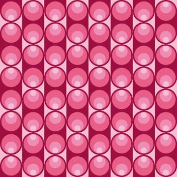 Geometric pattern with dark and light pink circles Stock Illustration