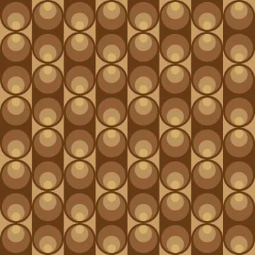 Geometric pattern with dark and light brown circles Stock Illustration
