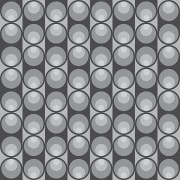 Geometric pattern with dark and light pearl grey circles Stock Illustration