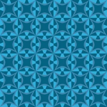 Geometric pattern with dark and light blue shapes Stock Illustration