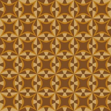 Geometric pattern with dark and light brown shapes Stock Illustration