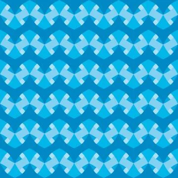 Geometric pattern with dark and light blue decorations Stock Illustration